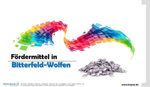 Fördermittel in Bitterfeld-Wolfen