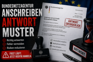 Bundesnetzagentur Anschreiben beantworten – Muster & Anleitung
