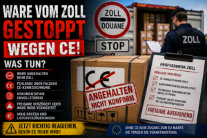 Ware vom Zoll gestoppt wegen CE – was jetzt zu tun ist