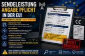 Sendeleistung Angabe Pflicht EU – Anforderungen nach RED