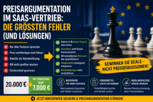 Preisargumentation im SaaS-Vertrieb – Fehler vermeiden, Deals gewinnen